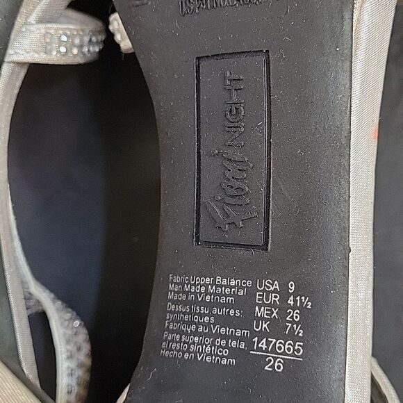 FIONI NIGHT WOMEN"S SATIN STILETTOS HEEL PEEP TOE PLASFORM  RHINESTONES SANDAL - Picture 15 of 16